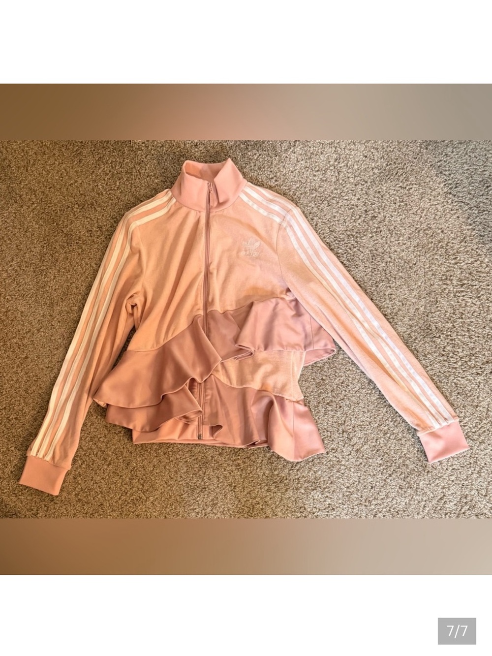 adidas Originals Pink Ruffled Jacket